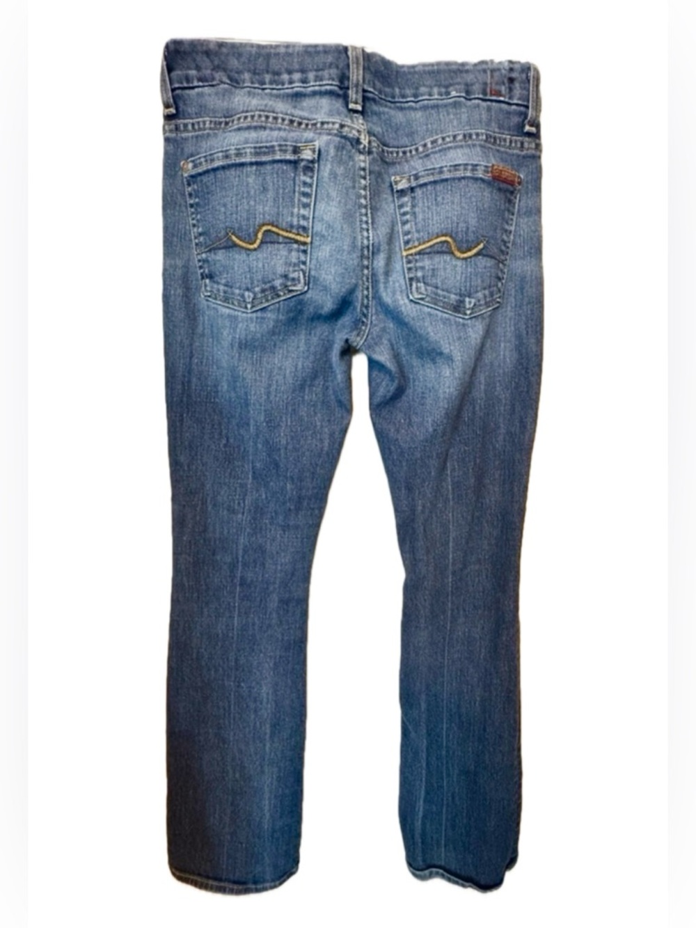7 For All Mankind Kimmie Bootcut Jeans SZ 28 Medium Wash Mid Rise Stretch Denim